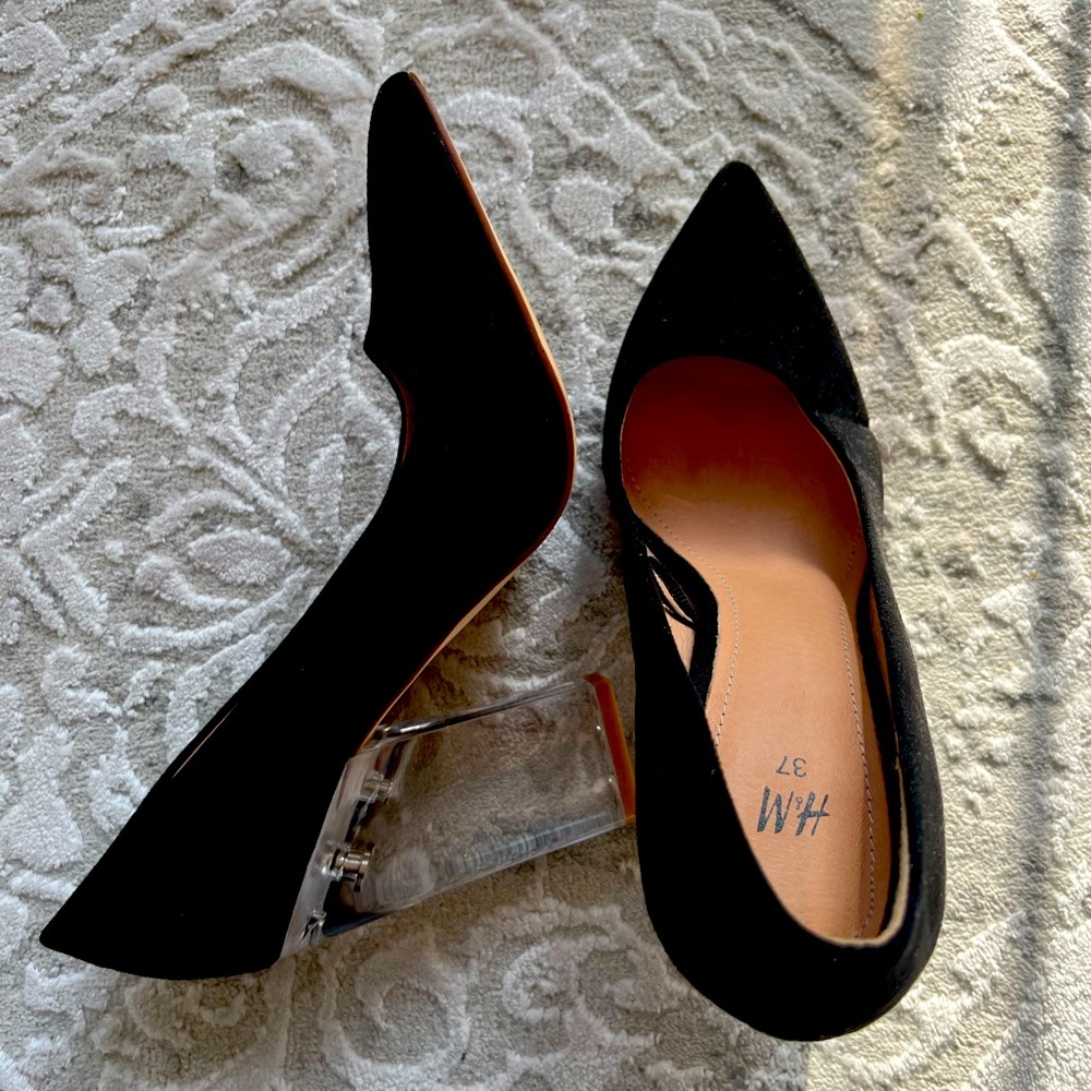 Black HM Clear Heels